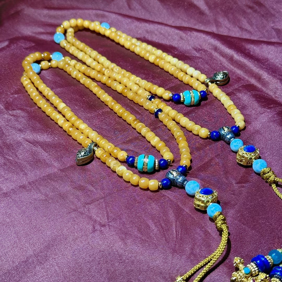 【WR】蜜蜡叠珠佛珠-约6mm（多样性发其一）-87