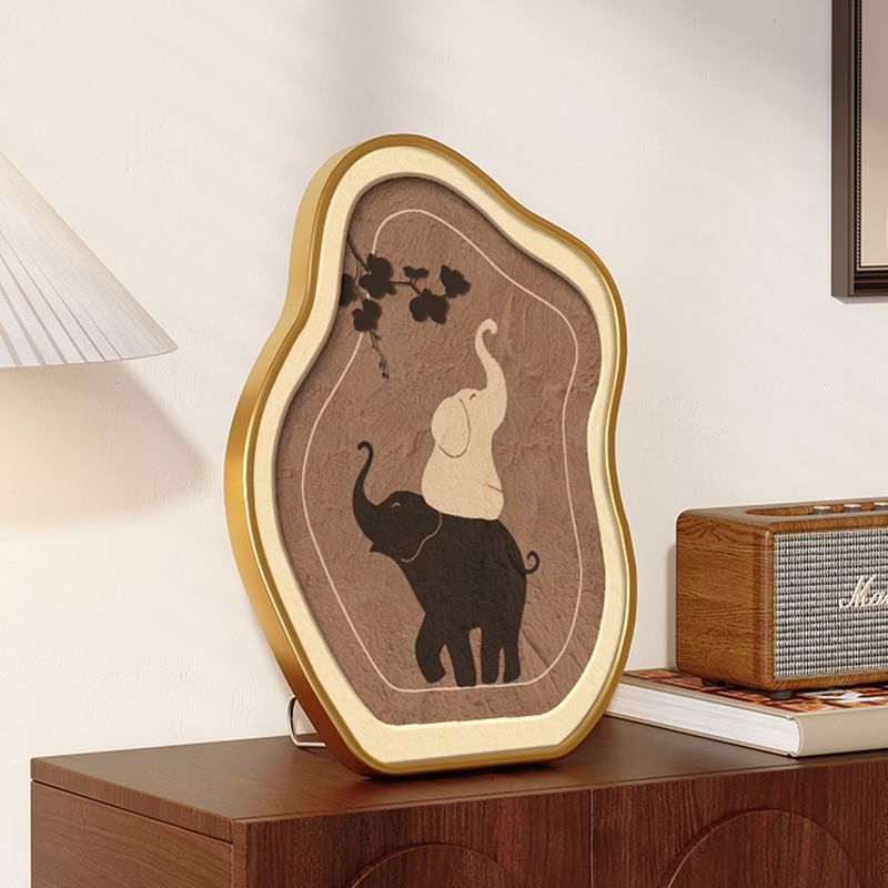 古风象卡通桌面电视柜摆件装饰画摆画小众艺术卧室挂画床头摆台