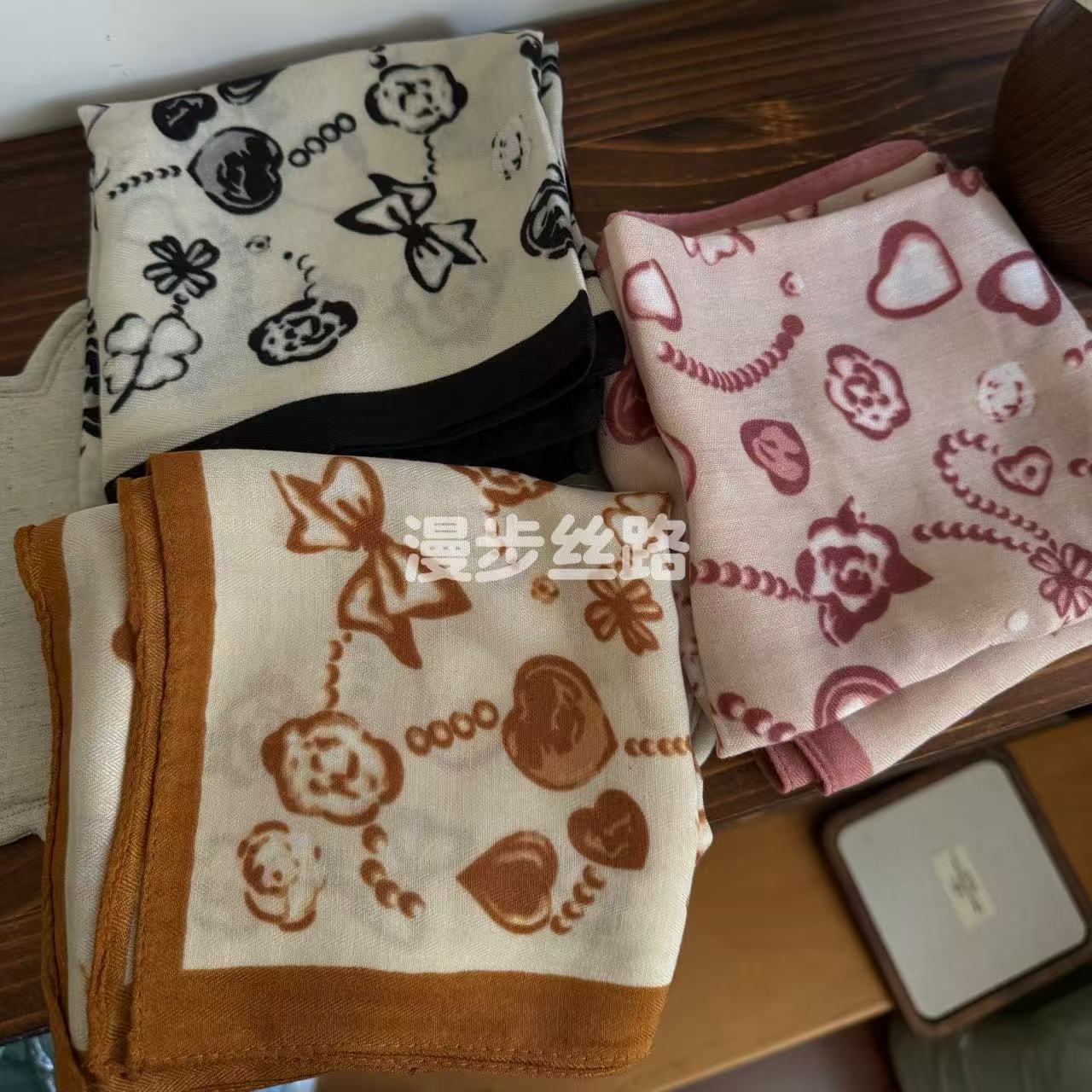 蔷薇园】65cm棉柔方巾温柔百搭