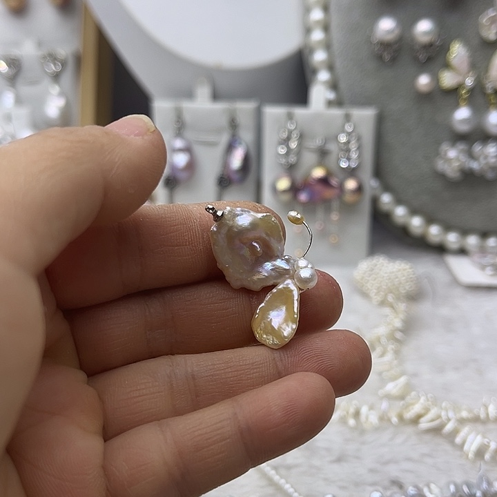 淡水珍珠戒指银S925镶嵌