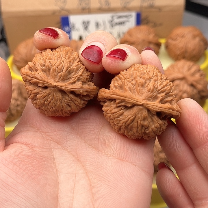 文玩核桃把件白狮子42修