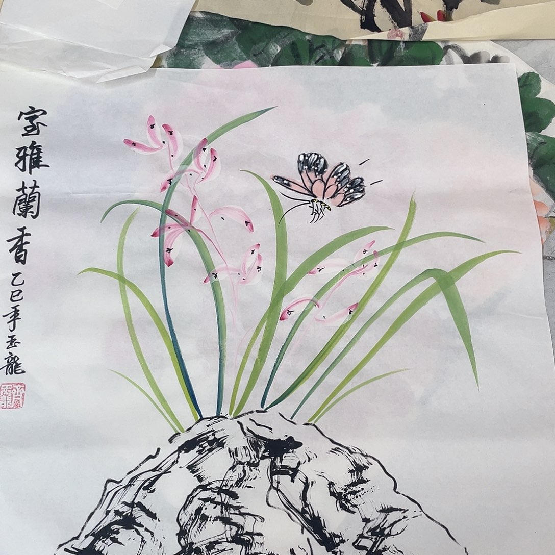 国画国画作品原稿50兰花