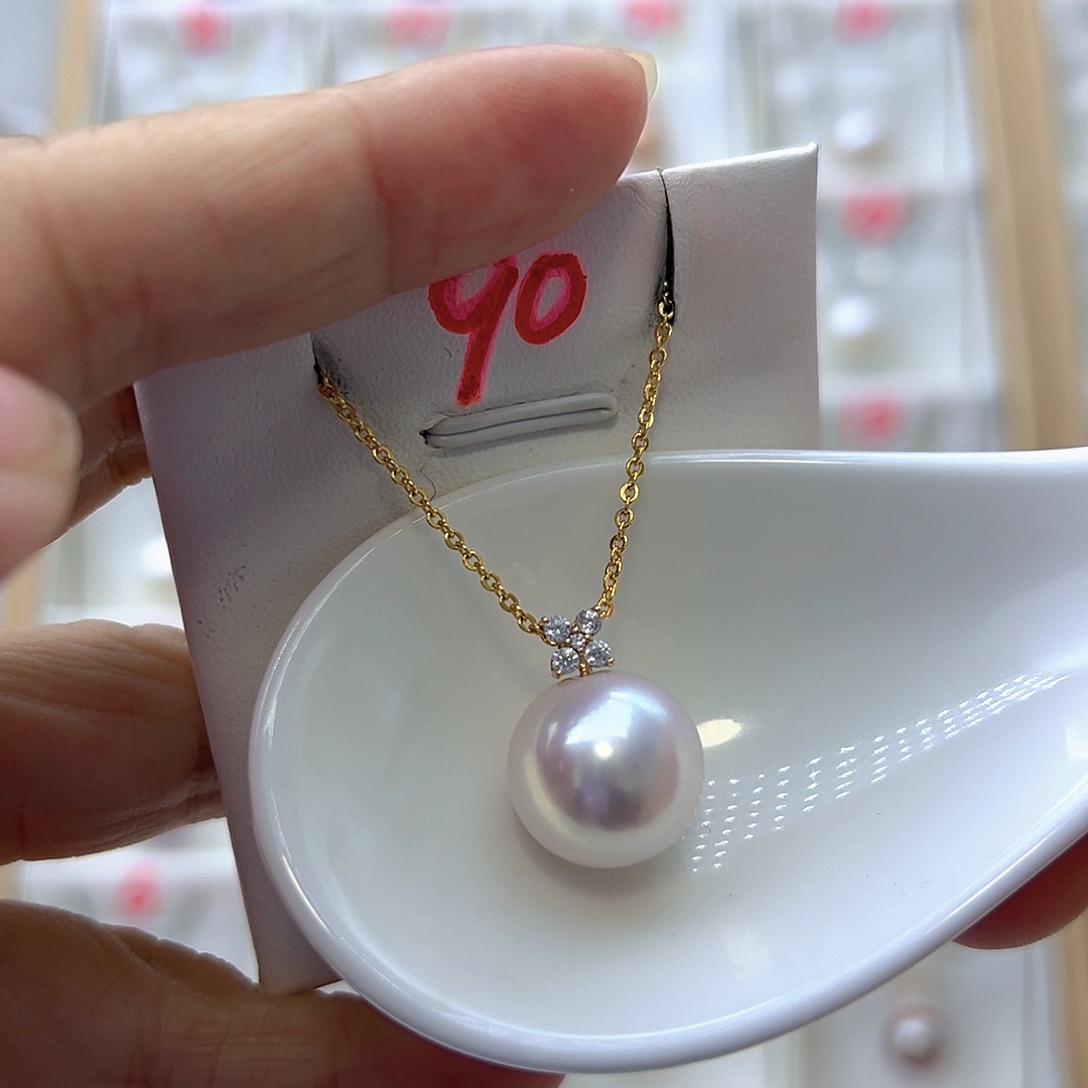 吊坠(赠链)淡水珍珠18K金镶嵌14.3