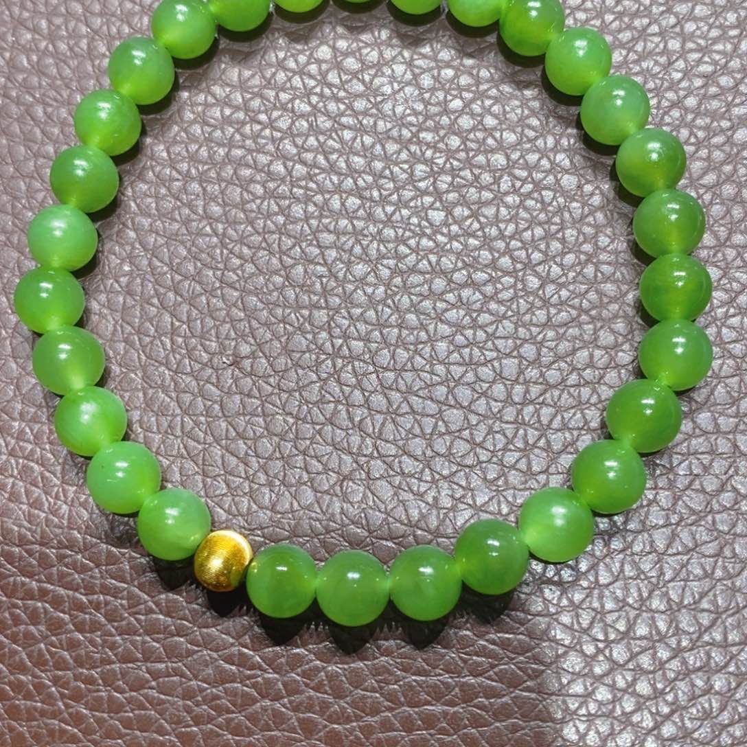 和田玉（碧玉）手链未镶嵌林*?