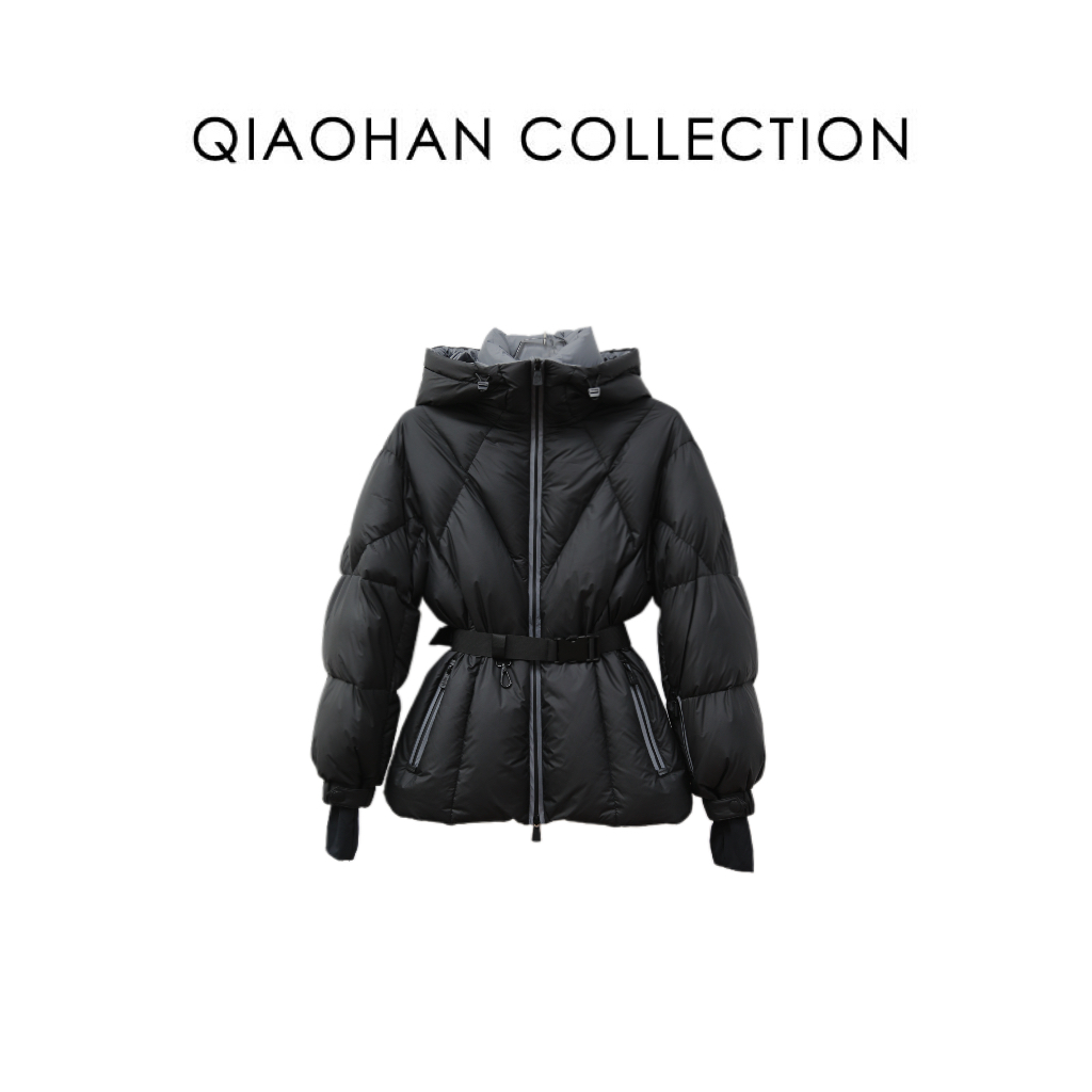 【俏韩—喜马拉雅】狮子头鹅绒服百搭保暖白鹅绒连帽短款修身女士