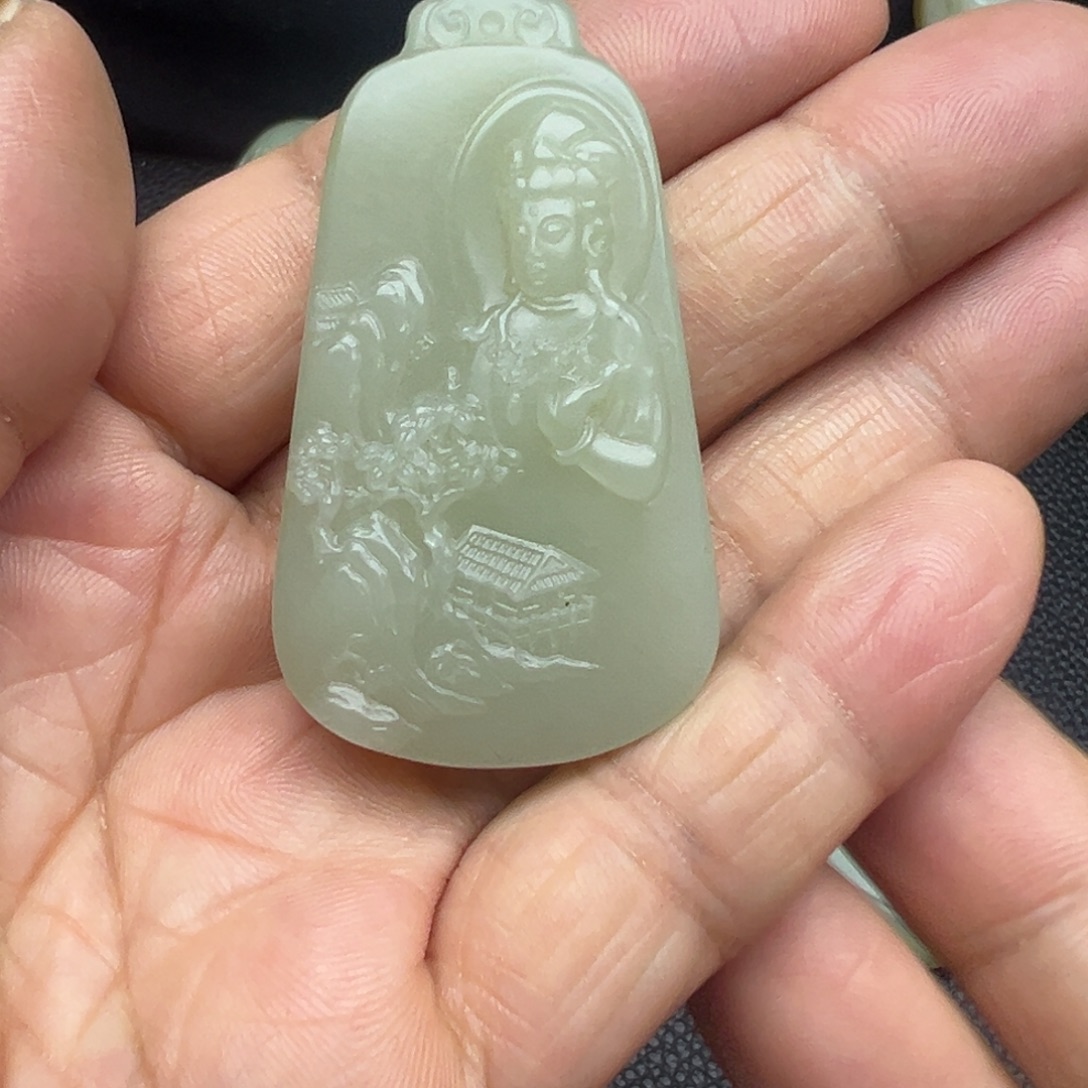 和田玉（糖玉）未镶嵌吊坠(不含链)