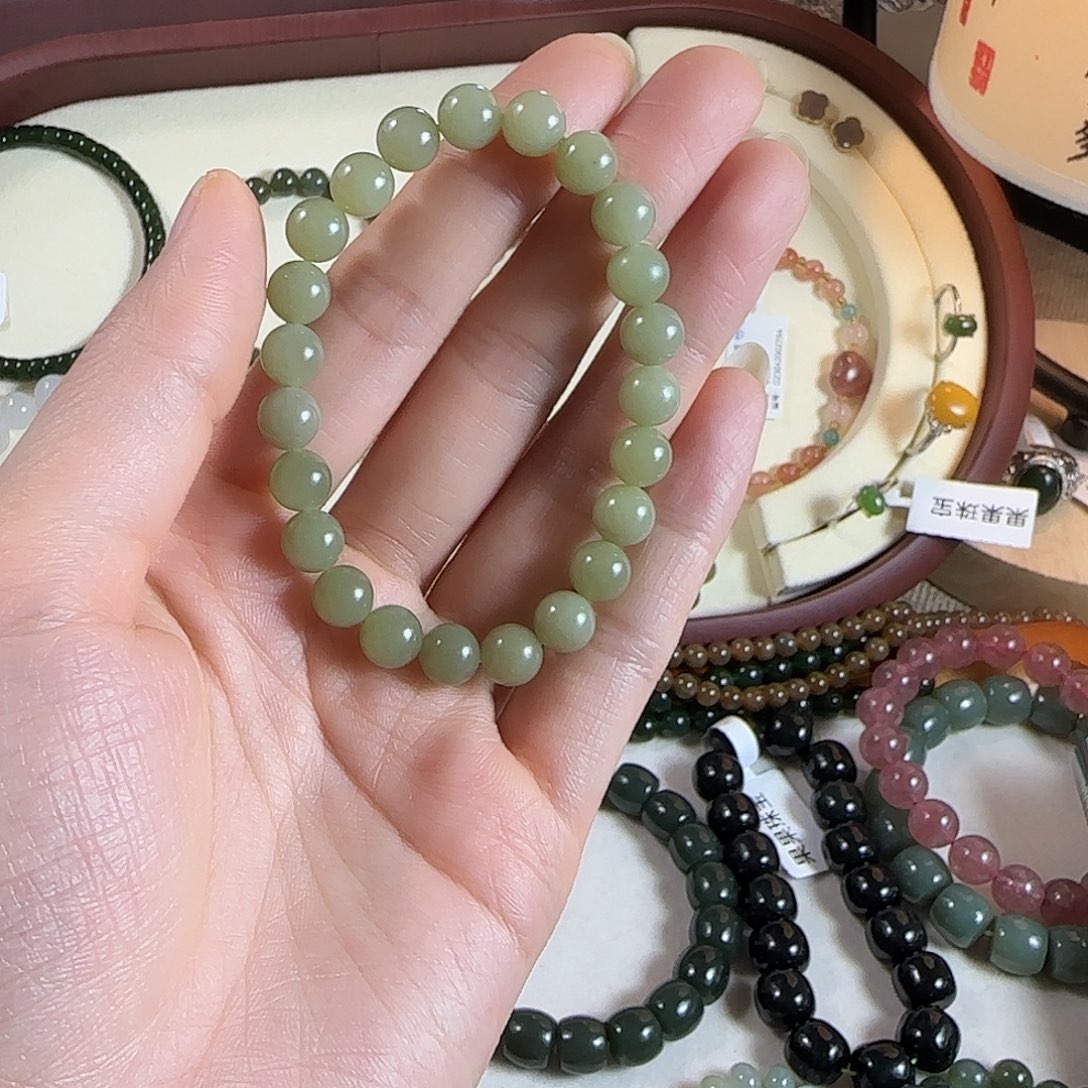 和田玉未镶嵌手链