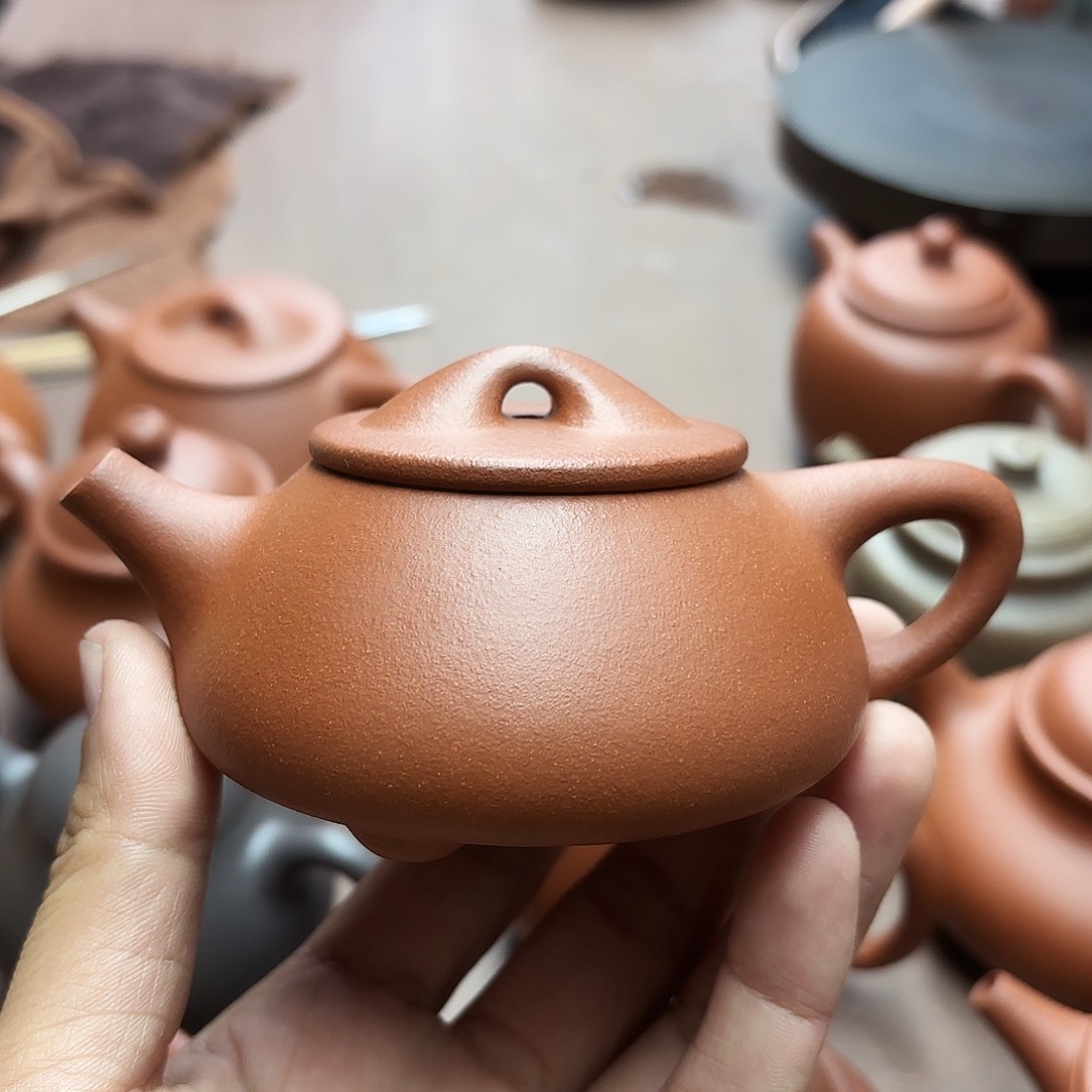 紫砂茶壶景舟石瓢壶微瑕130CC