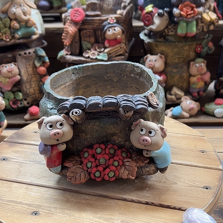 嘻哈多肉花盆百搭