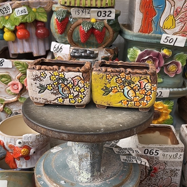 粗陶材质多肉花盆