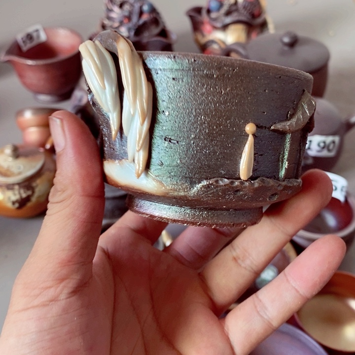 柴烧茶具陶瓷杯子