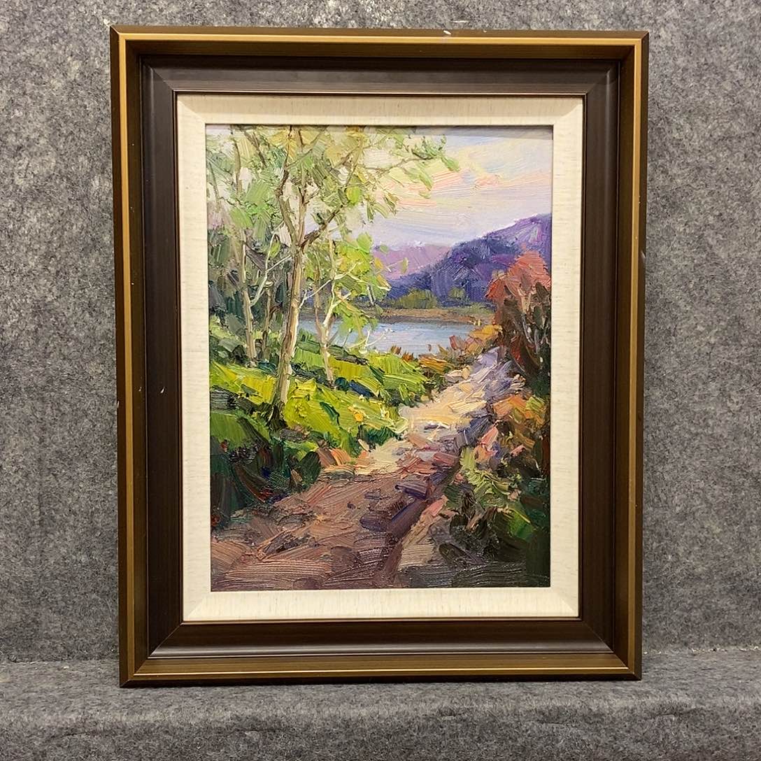 绿***子油画风景油画尺寸40/30