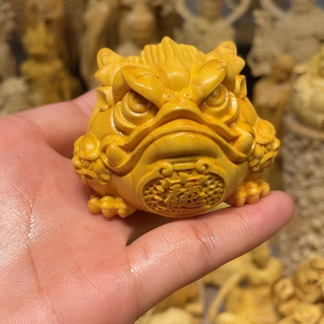 黄杨木瑕疵大号金蟾