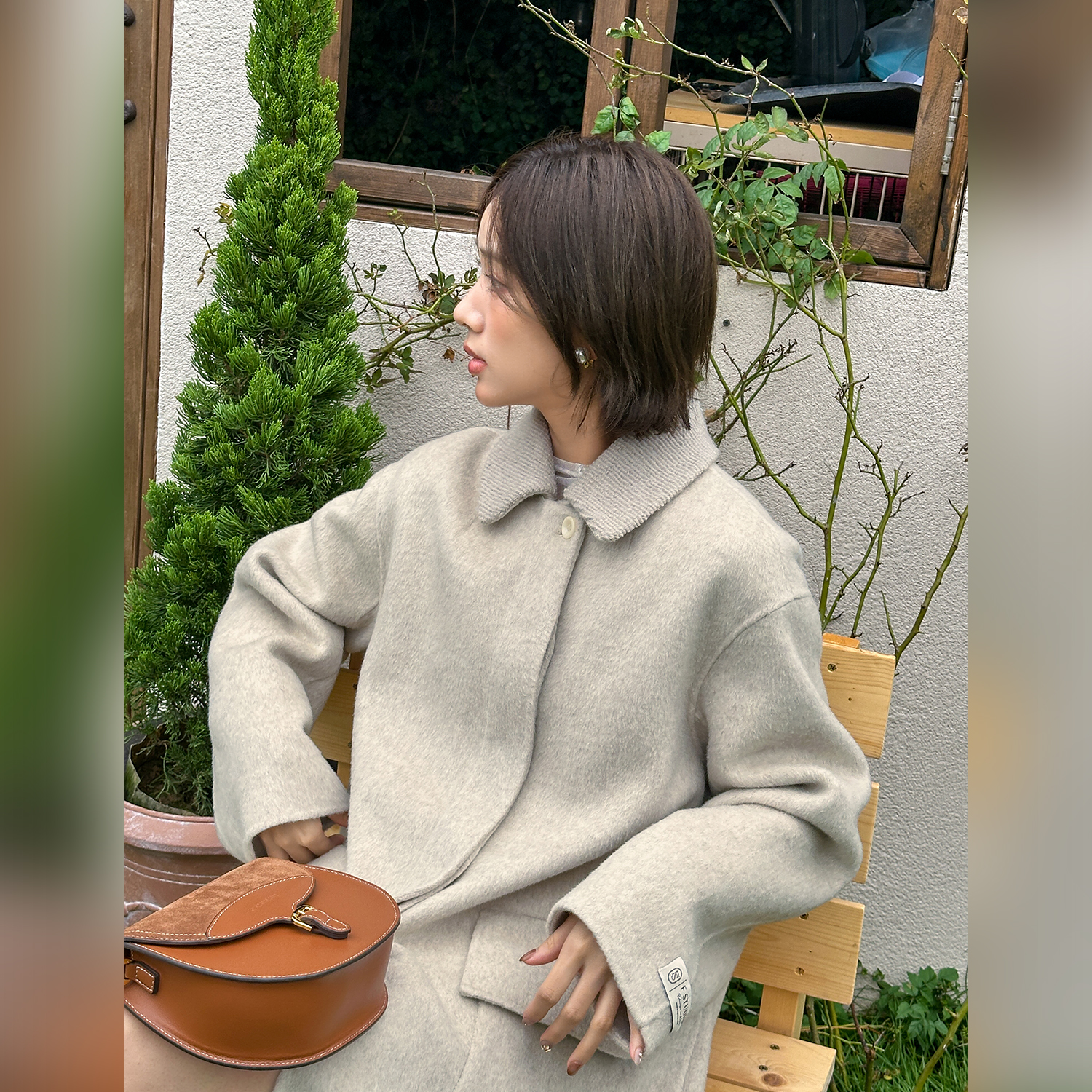 【诗诗】【首尔假日】FS508W022简约慵懒感大衣