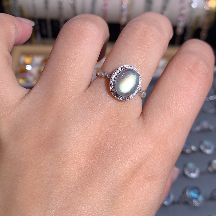 【闪购商品】水晶戒指银S925镶嵌戒指