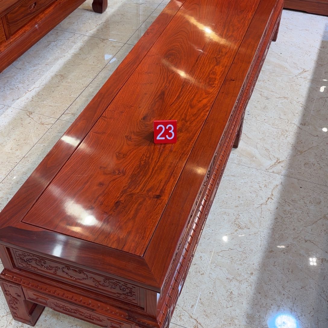 趣***馆花梨木类柜类家具23号刺猬紫檀电视柜+保养蜡带一瓶