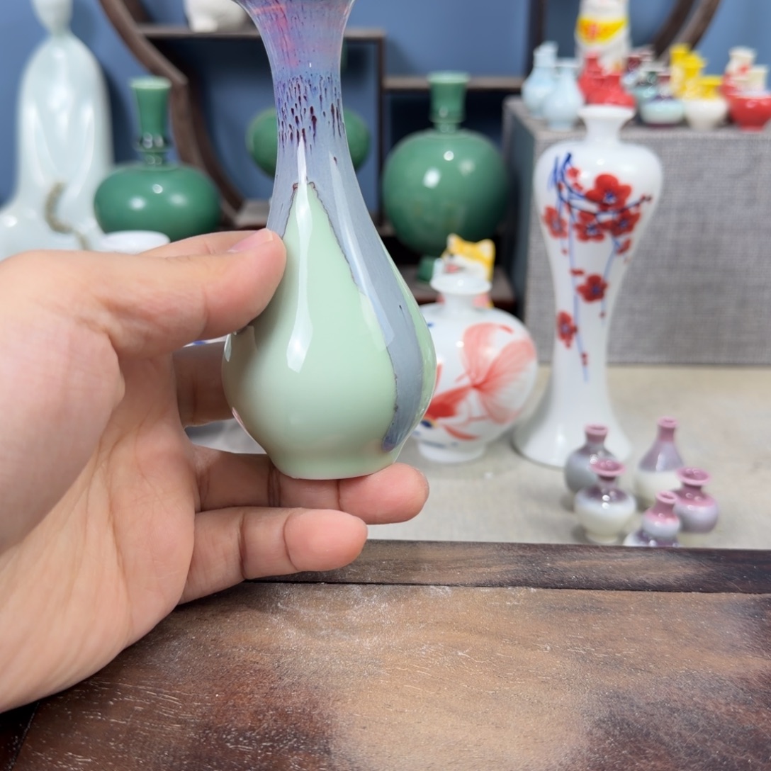 陶瓷手工小花器摆件