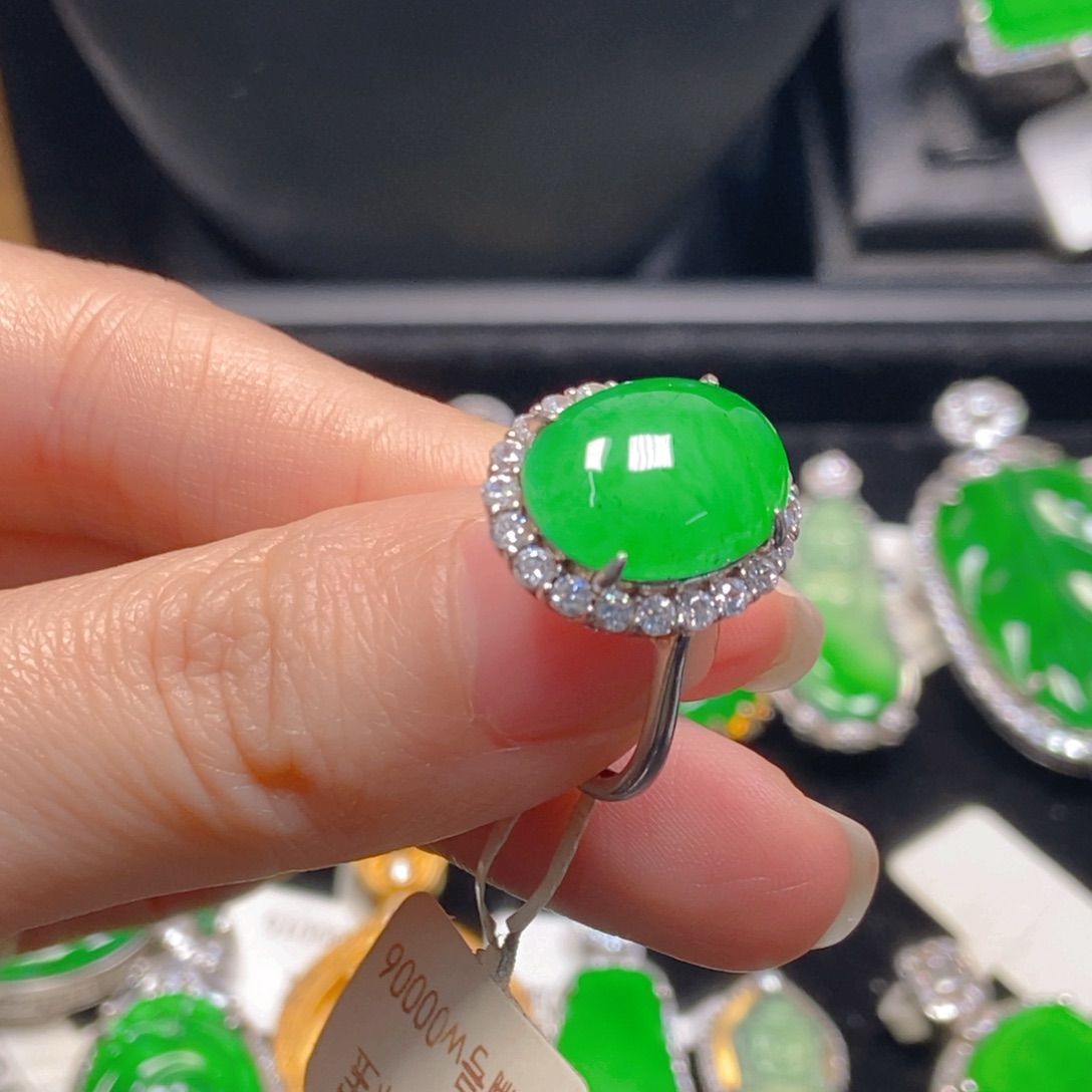 翡翠银S925镶嵌吊坠(不含链)