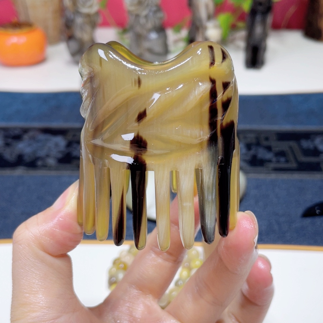 白水牛角福利秒头疗梳