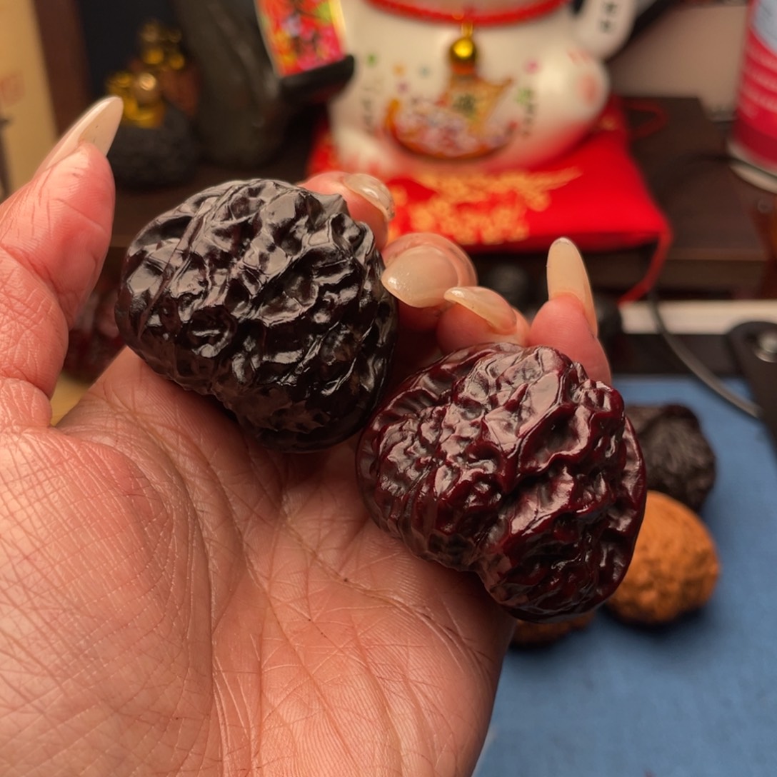 吊坠文玩核桃阴阳三角蛙