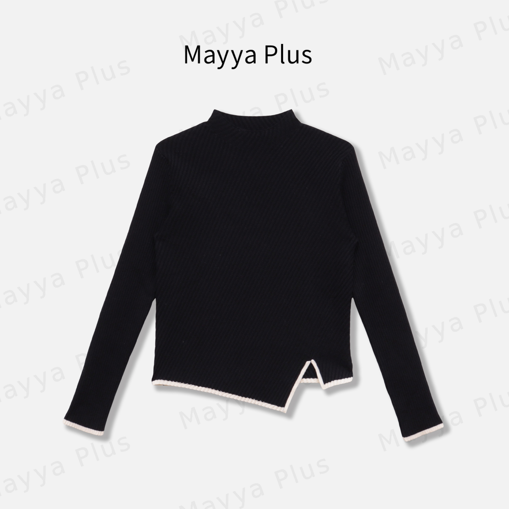 【多面温柔】法式气质半高领针织衫上衣32546599