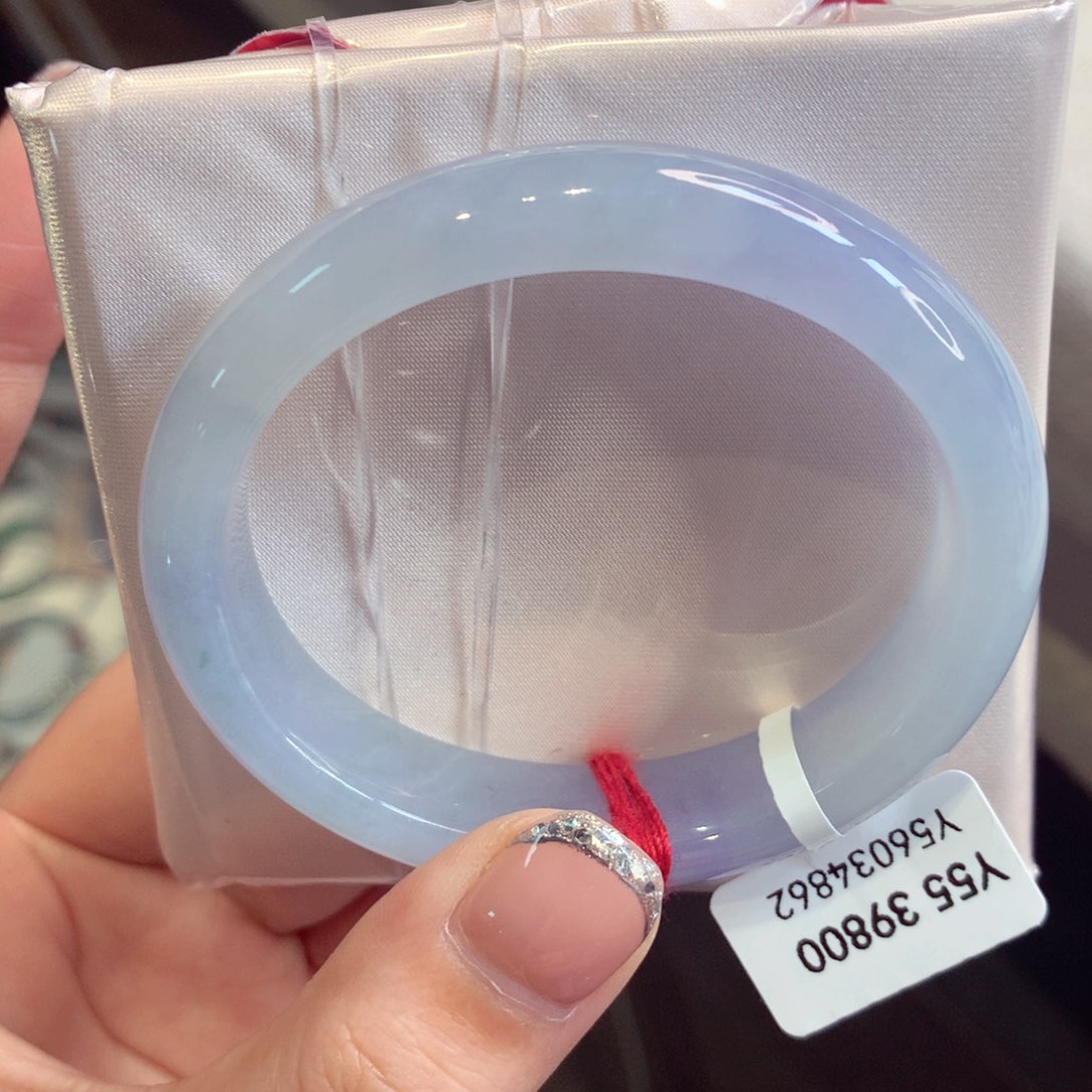 翡翠手镯未镶嵌7号贵妃77（莫奈冰紫）