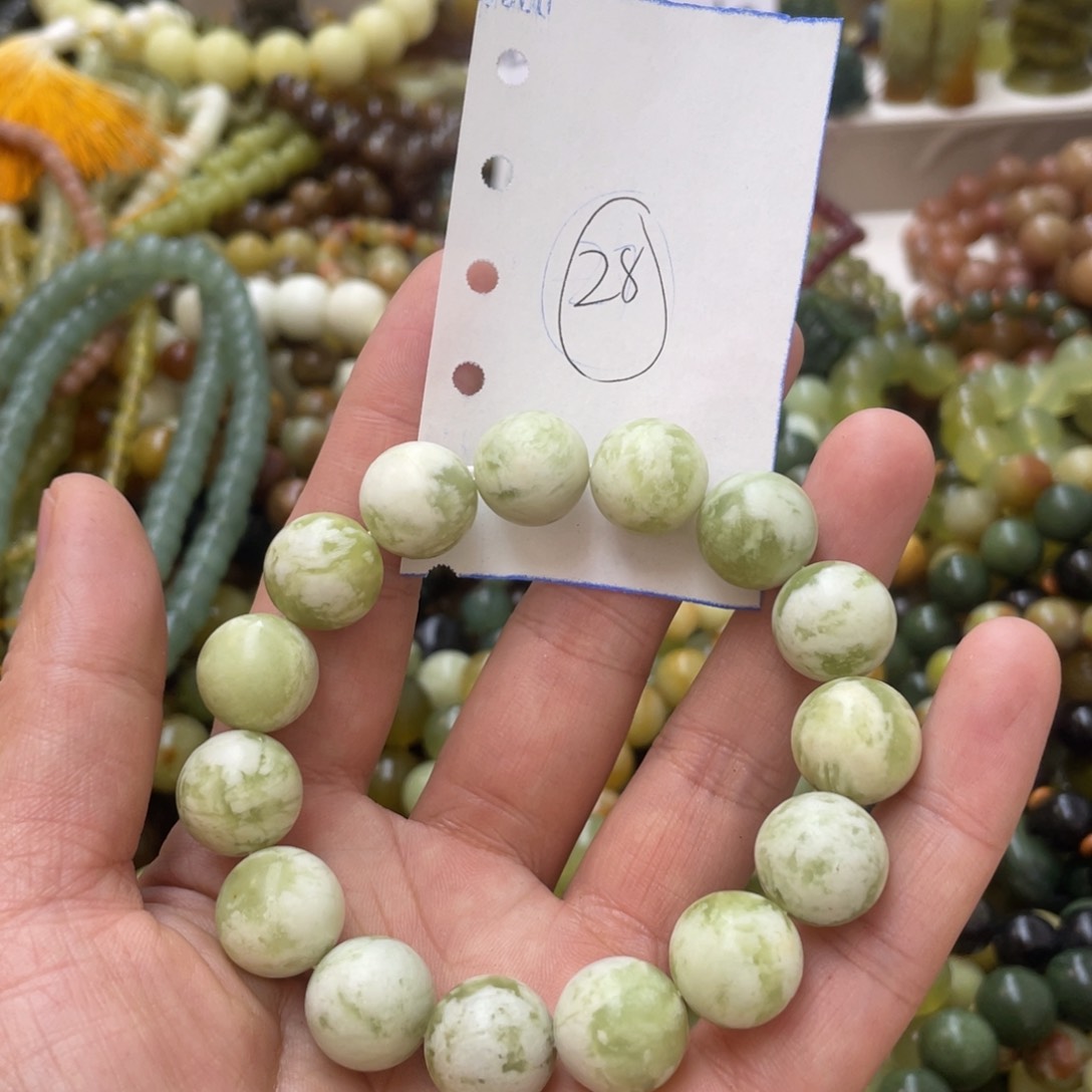 蛇纹石玉手链未镶嵌