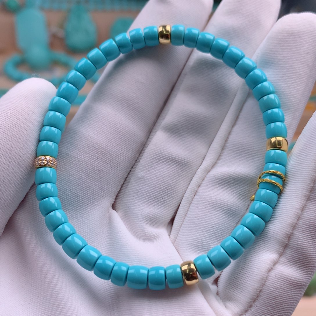 绿松石未镶嵌珠宝奇石直径5mm