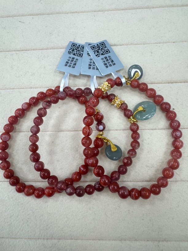 【书记甄选】原创南红单圈手链 多样性发一件 约5mm A129