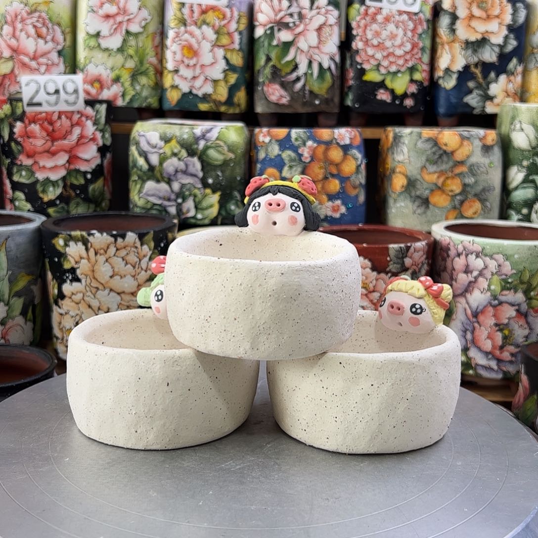 景德镇陶瓷花盆口8.5高10景德镇陶瓷花盆