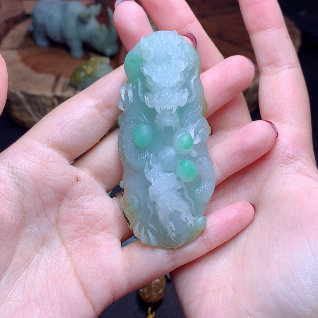 定制翡翠未镶嵌潘**~翡翠