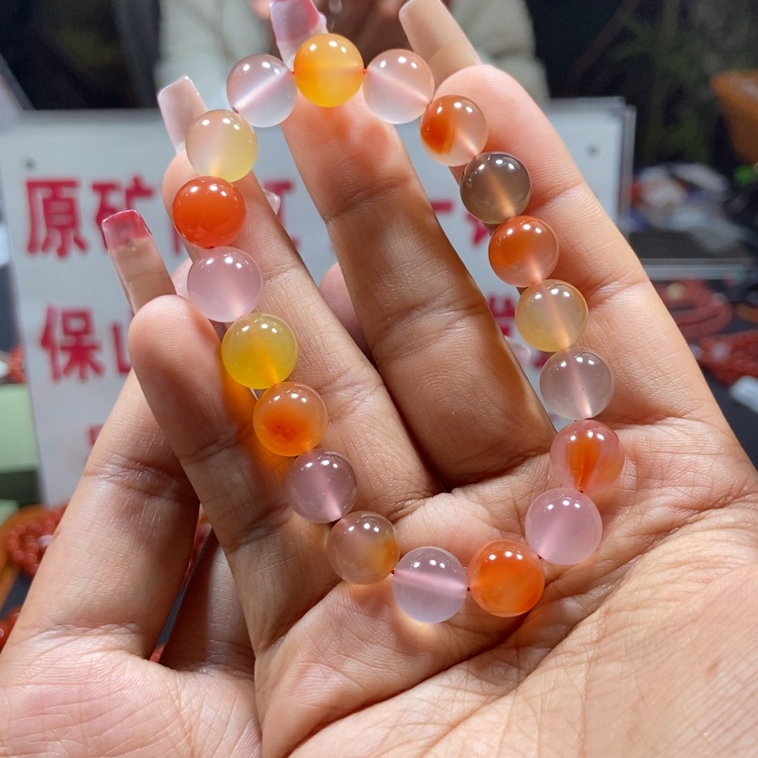 南红玛瑙10+多宝单圈未镶嵌