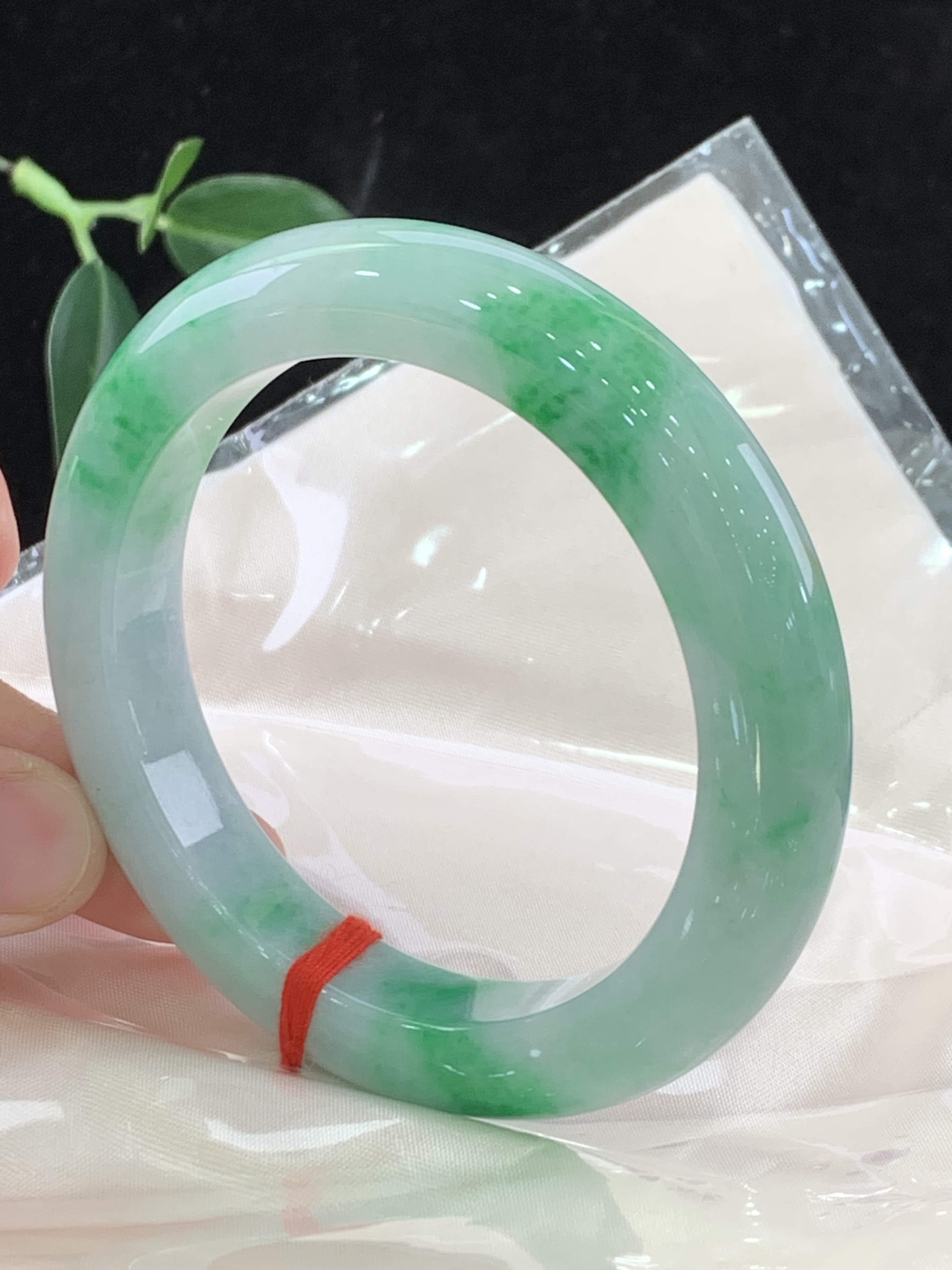 天然缅甸翡翠A货手镯57/58正圈1022