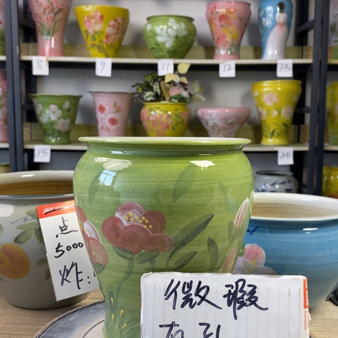 景德镇手工手绘陶瓷花盆