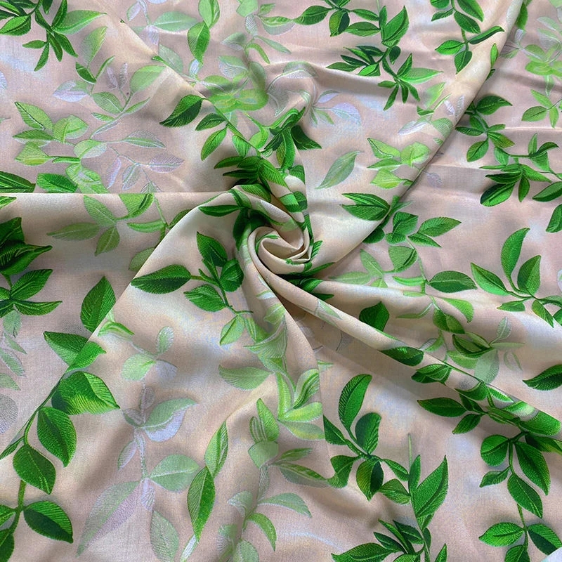 进口七彩5D数码棉绸面料连衣裙柔软透气舒适亲肤面料家居服布料