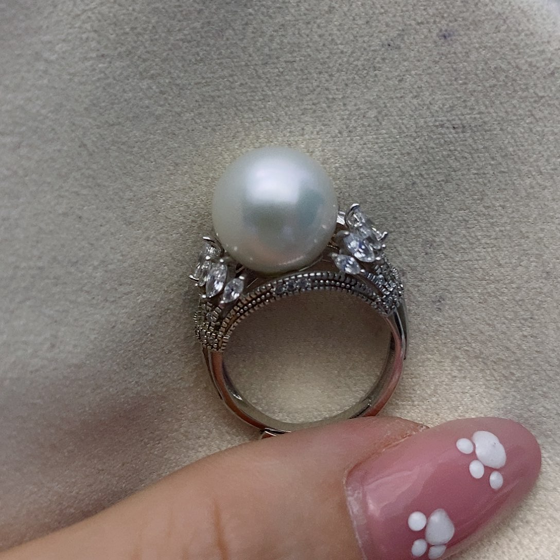 【闪购商品】戒指银S925镶嵌淡水珍珠