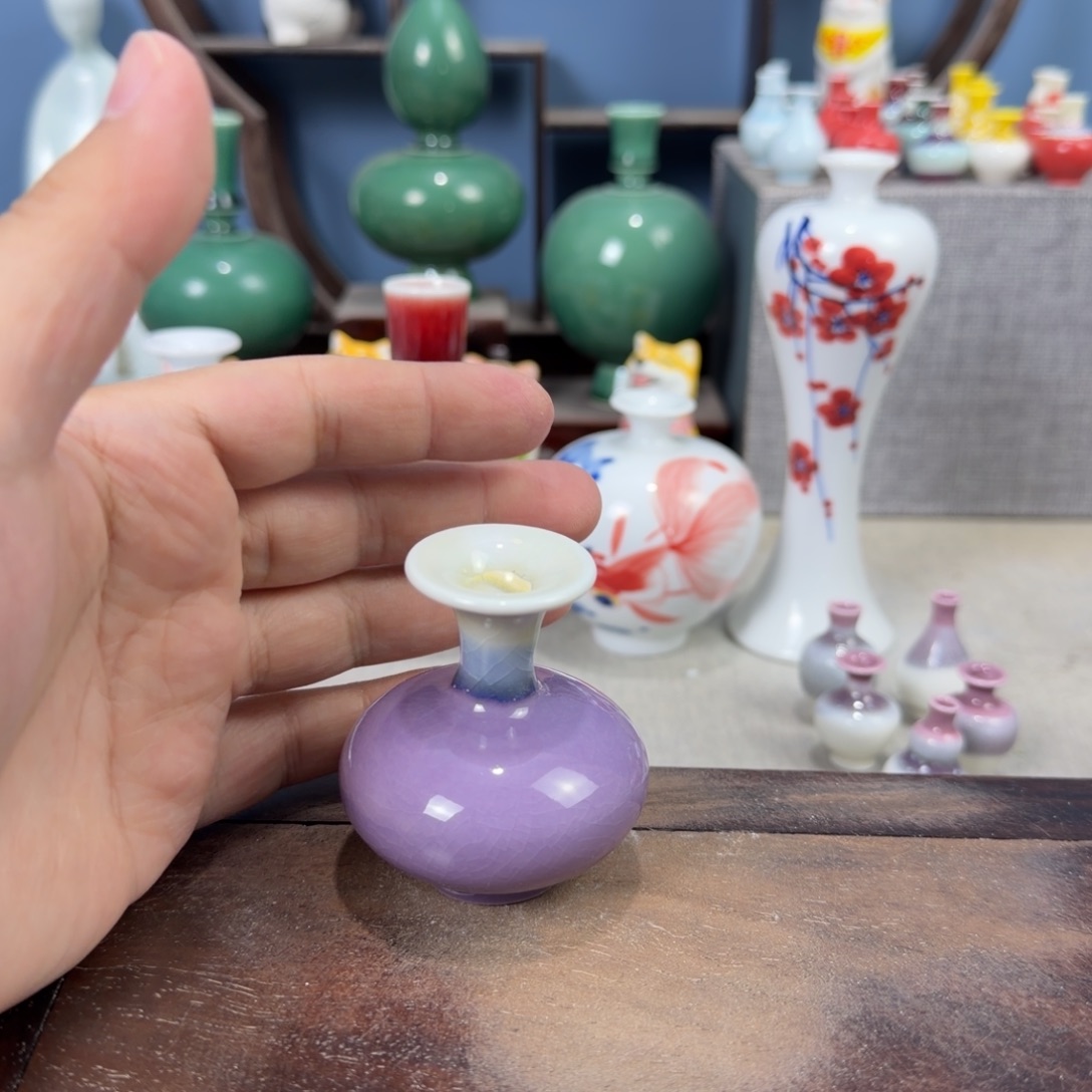 陶瓷手工小花器摆件