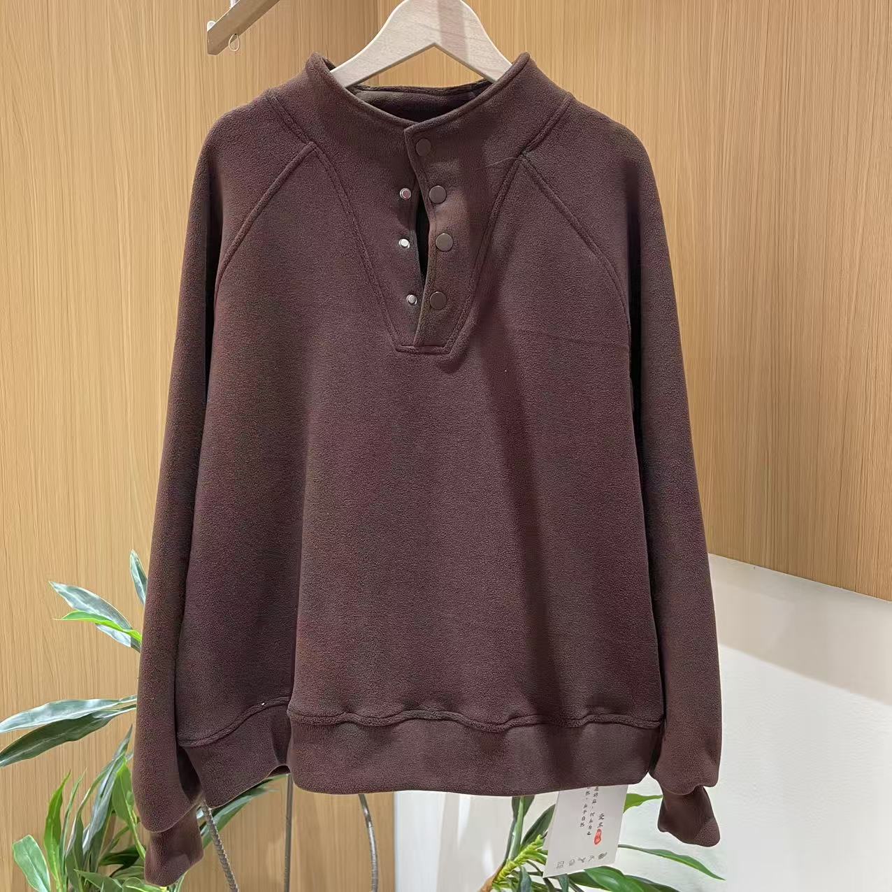 16879新款加绒加厚冬季休闲百搭洋气减龄卫衣