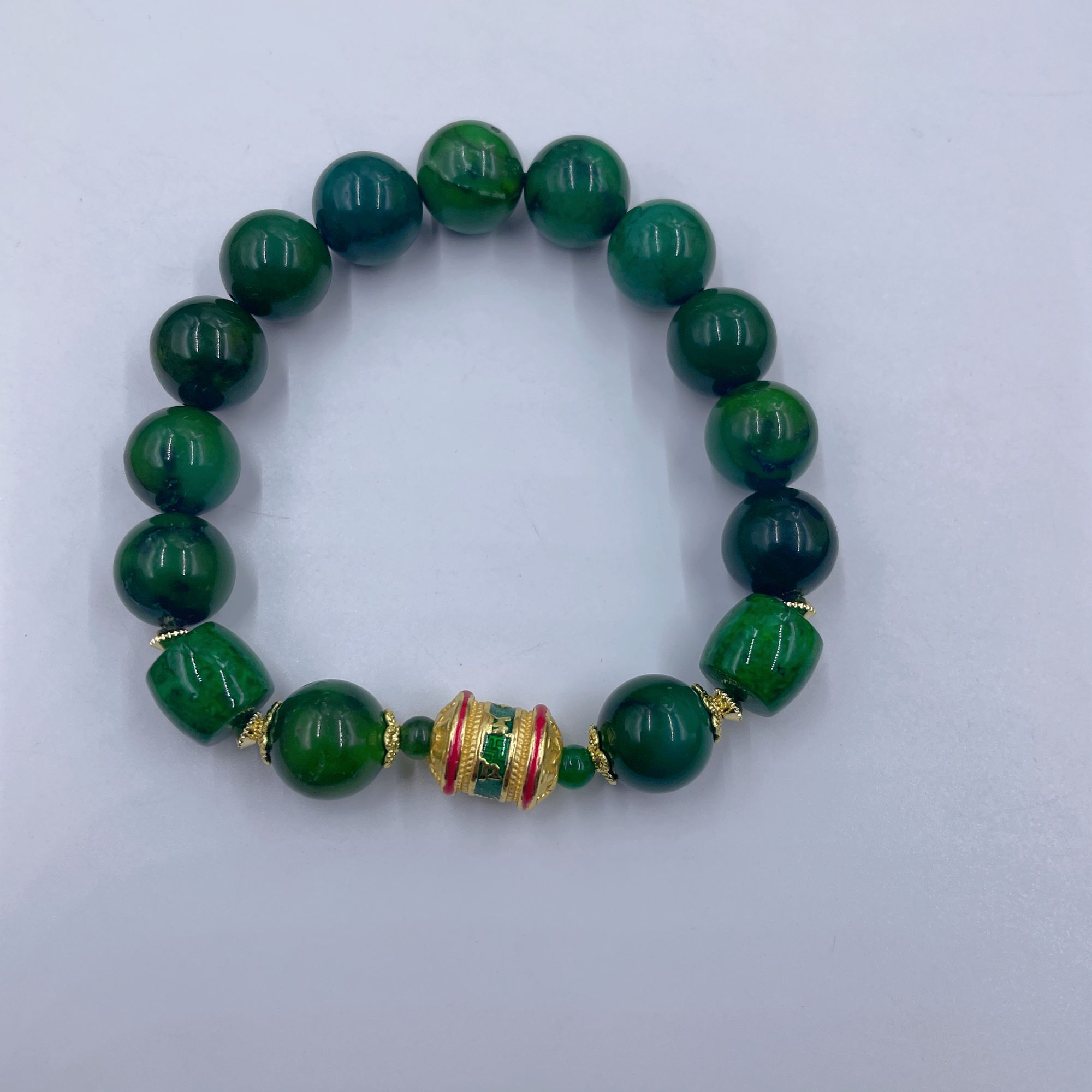 4551  绿色圆珠珠手串百搭多样性发货