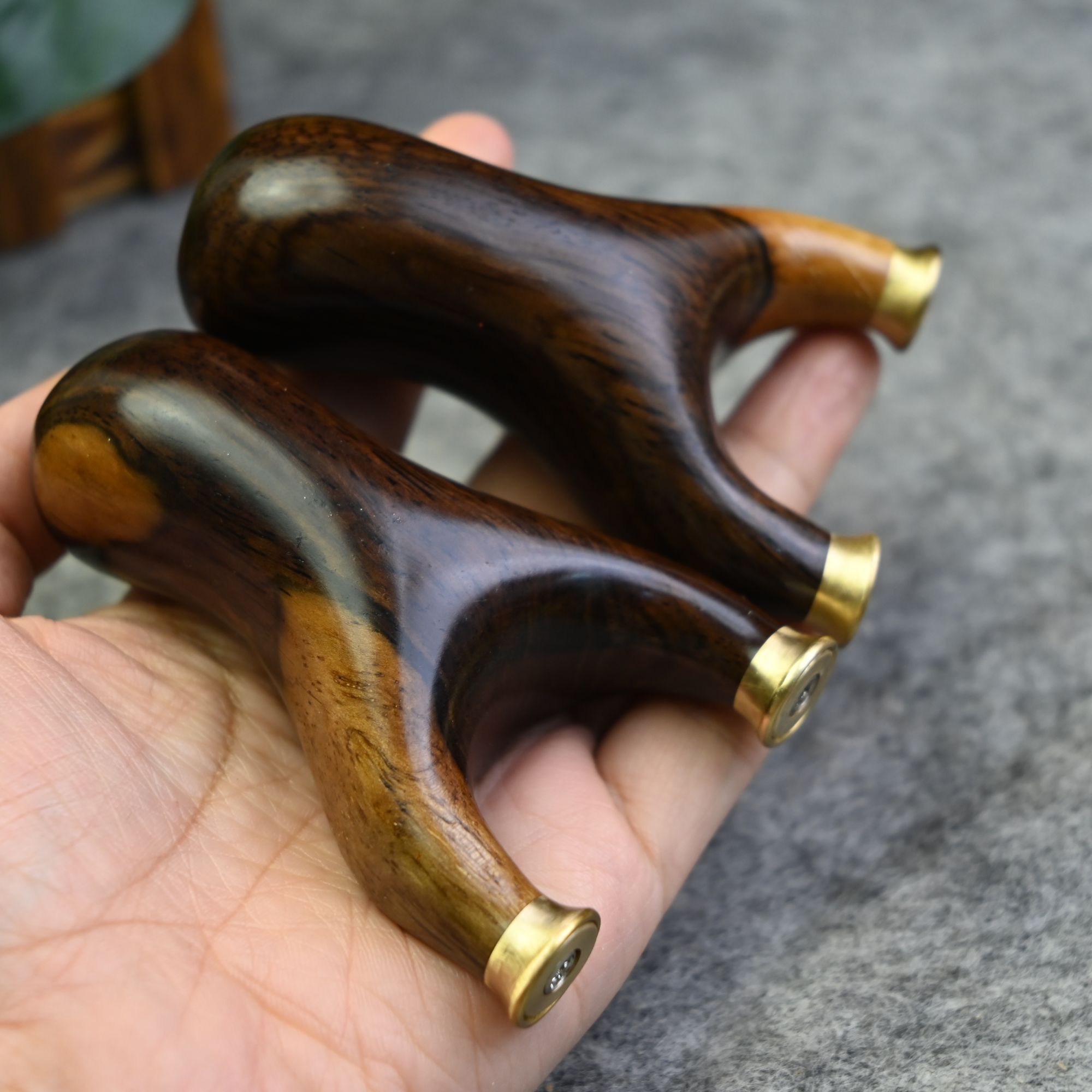 黑檀木快压白皮瑕疵随机小胖弹弓户外一把（60和70弓门两款）