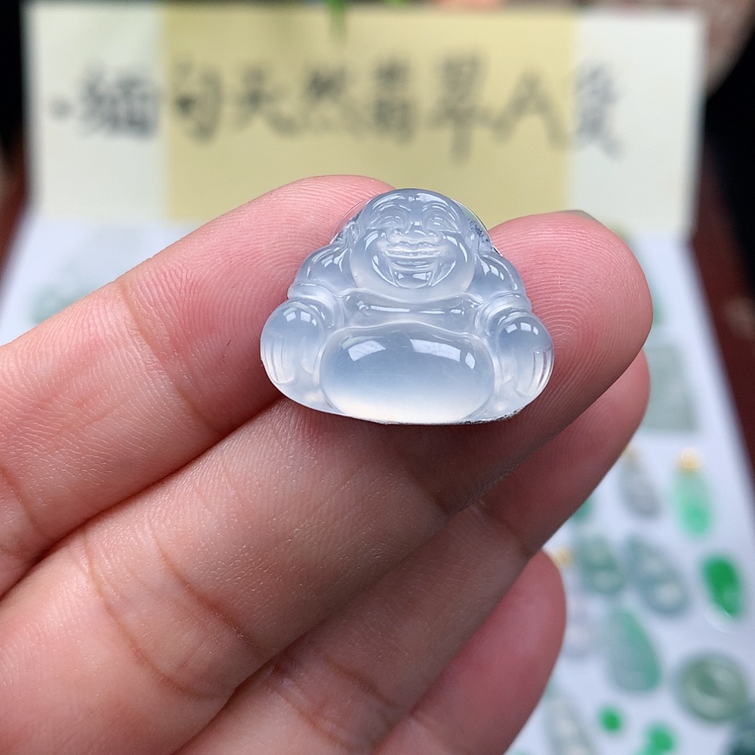 翡翠裸石缅甸天然A货翡翠冰种佛公