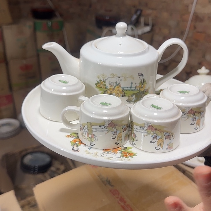 库存微瑕多空茶壶一套容量500毫升