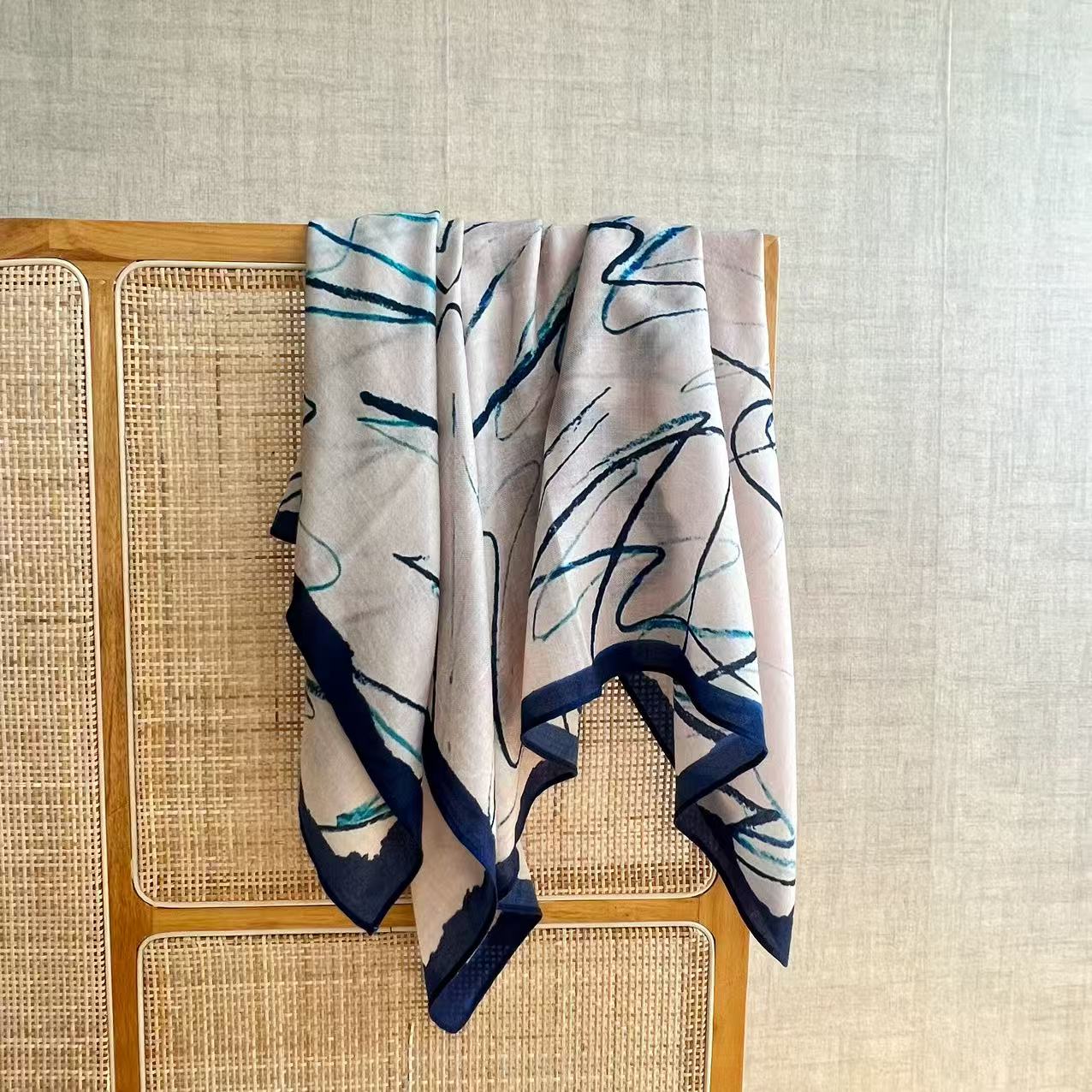 SJ0304【羊毛大方巾】文艺轻奢纯羊毛柔软简约披肩外搭