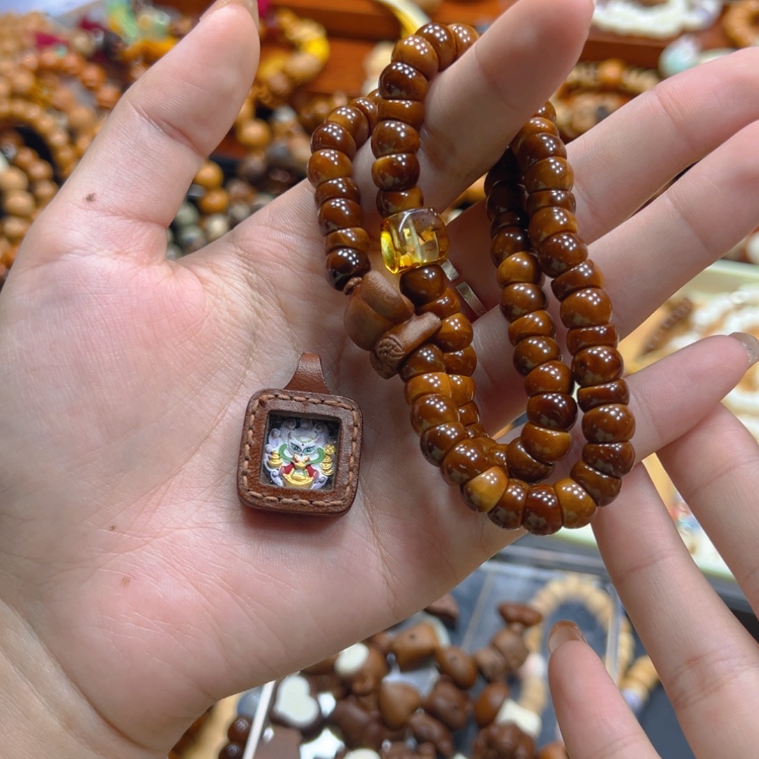 玛瑙/玉髓合金挂件库克大肠双圈8mm