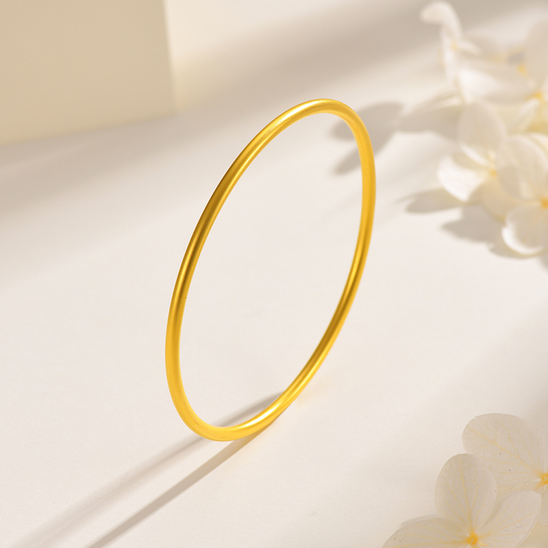 【大米珠宝】足金古法手镯#20722