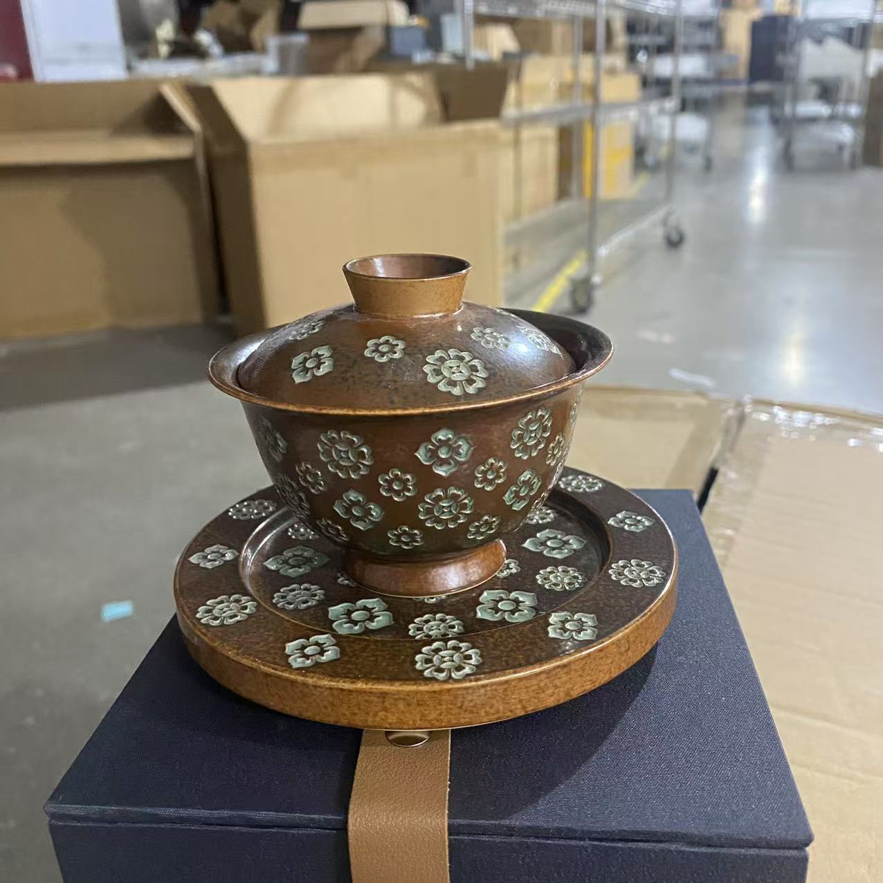 宝相花元宝三才盖碗 CC8988