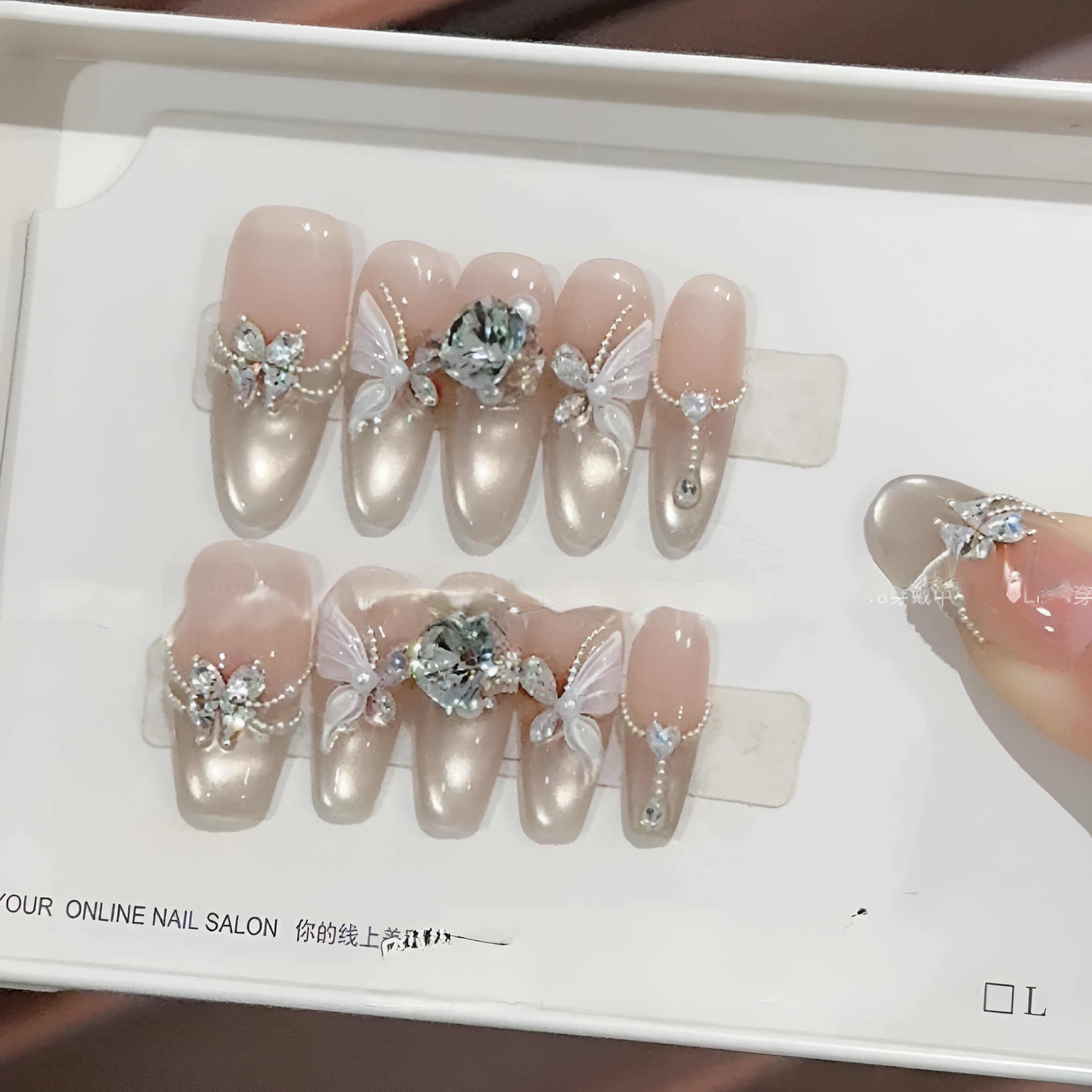 【克莱因梦蝶】纯手工气质高级蝴蝶款式穿戴甲