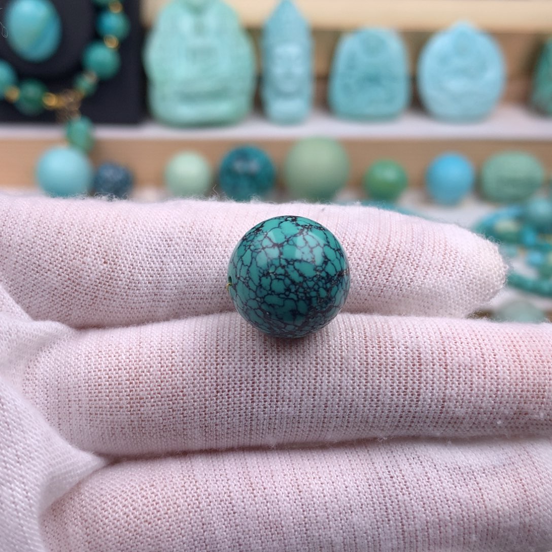 未镶嵌绿松石珠宝奇石15.5mm