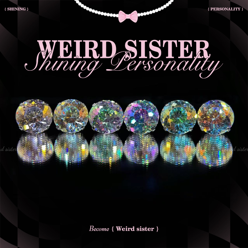 钛合金耳饰 【直播浮力专项】新色鸟巢切0.9牙钛合金耳钉内螺纹防敏