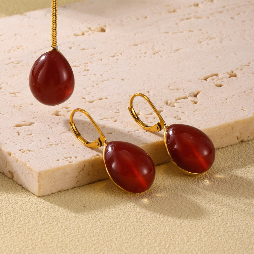 钛钢树脂耳饰 钛钢 树脂 极简风 耳环